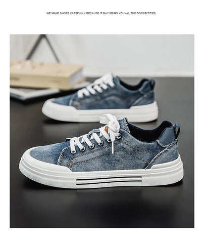 Tenis Casuales Denim Talla Grande Estilo Coreano para Hombre - Image 16