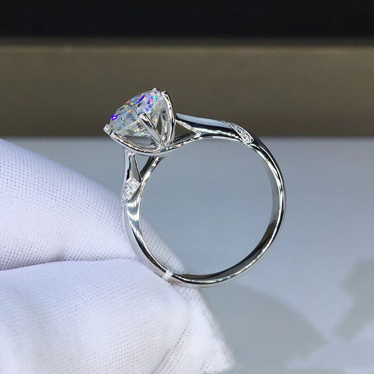 Anillo de Moissanita Blanca Color D - Claridad Premium - Image 6