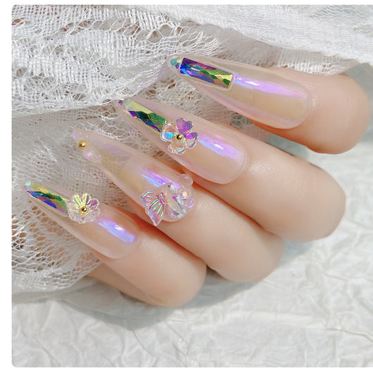 Uñas Decoradas Mariposa Floral - Image 19