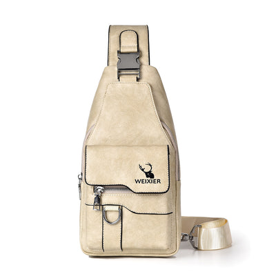 Bolsa de Pecho Retro para Hombre - Gran Capacidad Impermeable - Image 6