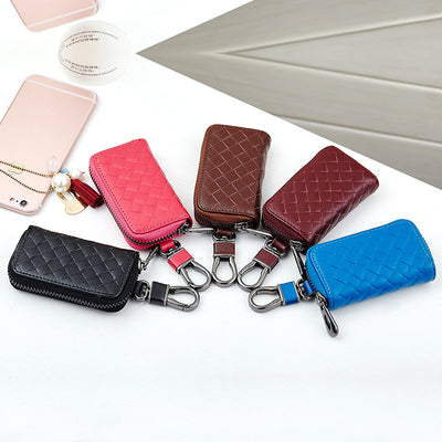 Estuche para Llaves de Cuero Tejido para Hombre - Image 2