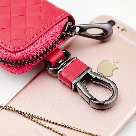 Estuche para Llaves de Cuero Tejido para Hombre - Image 4