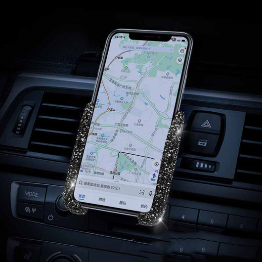 Soporte Vehicular para Celular con Salida de Aire y Detalles Diamantados - Image 7