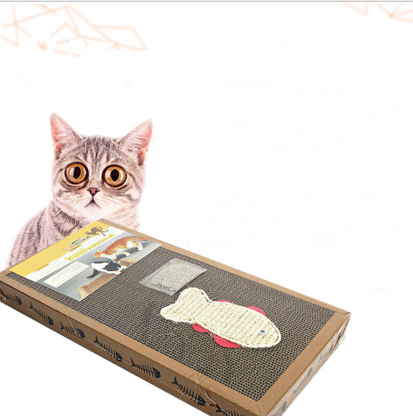 Tabla Rascadora de Sisal Ancho para Gatos con Catnip