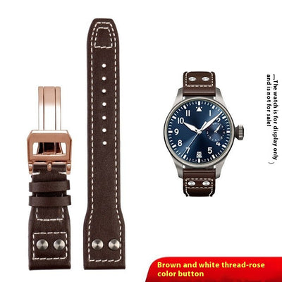 Correa de Reloj de Cuero Genuino Portugués Fire Jet - Image 8