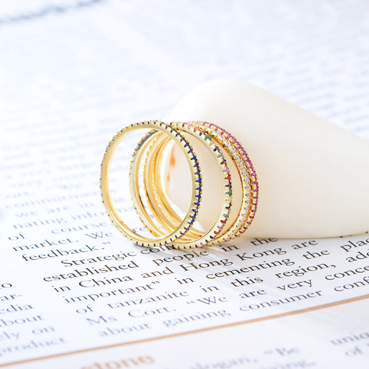 Anillo Plata 925 con Circonita y Diamante Micro Incrustado para Mujer - Image 2