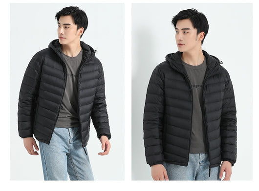 Chaqueta de Plumas para Hombre, Corte Slim Estilo Coreano - Image 14