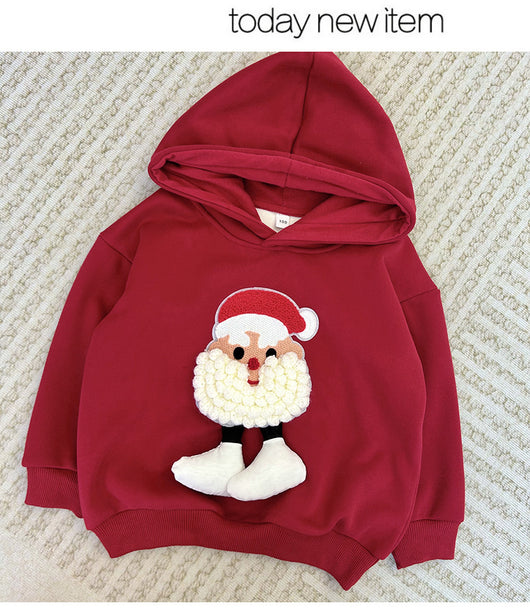 Conjunto Navideño Familiar: Pijama Polar con Capucha para Padres e Hijos - Image 13