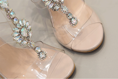 Botas Altas Transparentes con Tacón Alto y Cristales Brillantes - Image 14
