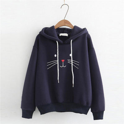 Sudadera con Capucha Gato Lindo para Estudiante - Otoño e Invierno - Image 7