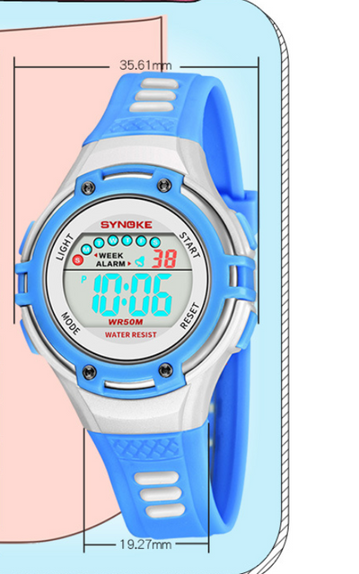Reloj Deportivo Infantil SYNOKE Multifunción con Luz Nocturna y Alarma - Image 4