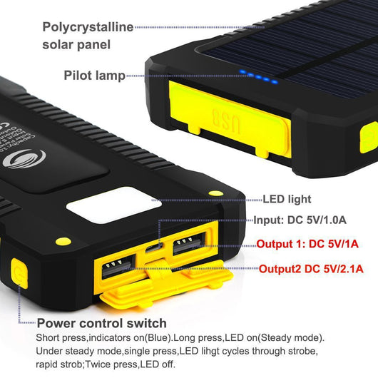 Cargador Solar Portátil Ultradelgado para Celular con Luz de Campamento - Image 19