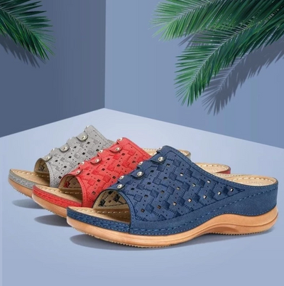 Sandalias Casuales Mujer con Suela Gruesa y Diseño Drapeado - Image 8