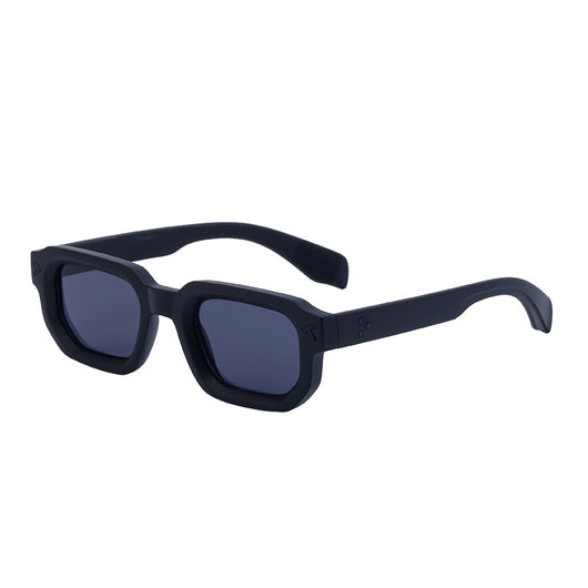 Men's square frame sunglasses with a two-tone brown and black frame, dark green lenses, and tortoise shell temples. - Image 10