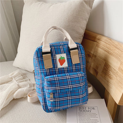 Mochila Infantil Cuadriculada con Diseño de Caricaturas - Image 15