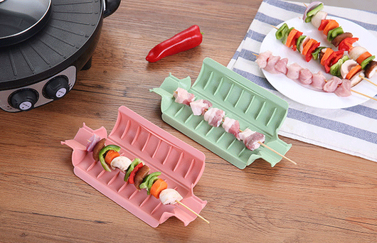 Protector de Brochetas BBQ Antideslizante de 8 Marcos - Image 3