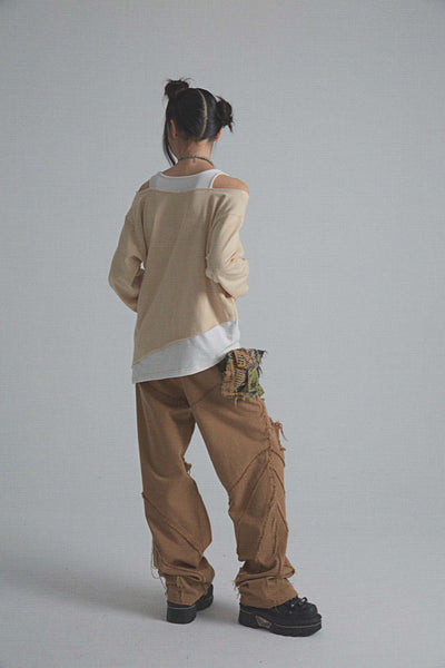 Blusa Vintage Efecto Capas con Estampado y Mangas Largas - Image 11