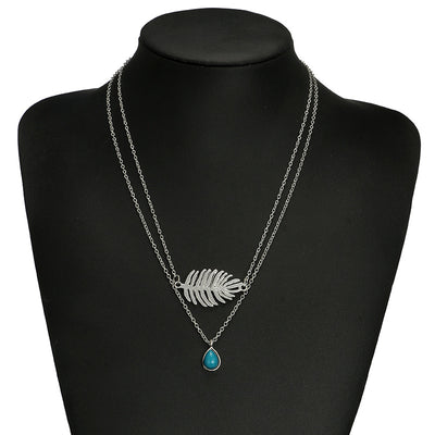 Collar Cadena Multicapa Rama Colgante - Joya de Clavícula Trendy - Image 3
