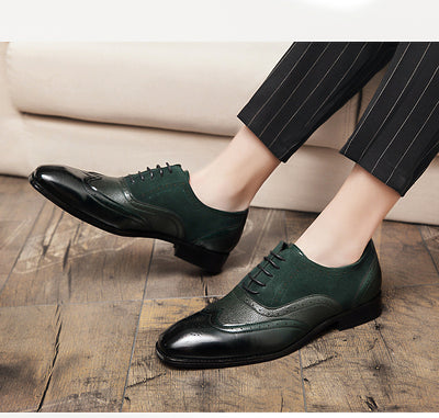 Zapatos Oxford Británicos de Cuero para Hombre - Punta Afilada - Image 20