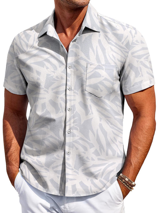 Camisa Hawaiana Versátil de Manga Corta para Hombre - Image 36