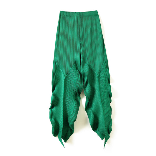 Pantalones Holgados Elásticos Plisados para Mujer - Comodidad Versátil Primavera, Verano y Otoño - Image 3