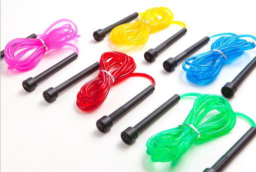 Cuerda para Saltar de Velocidad con Mango Delgado - PVC Transparente Premium