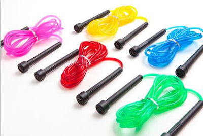 Cuerda para Saltar de Velocidad con Mango Delgado - PVC Transparente Premium