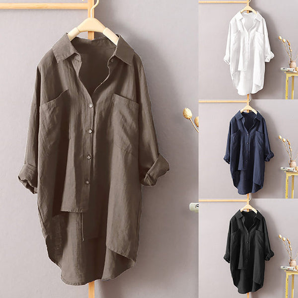 Cardigan de Bolsillos Dobles con Mangas Largas