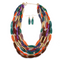 Conjunto de Joyas Multicapa con Cuentas de Colores