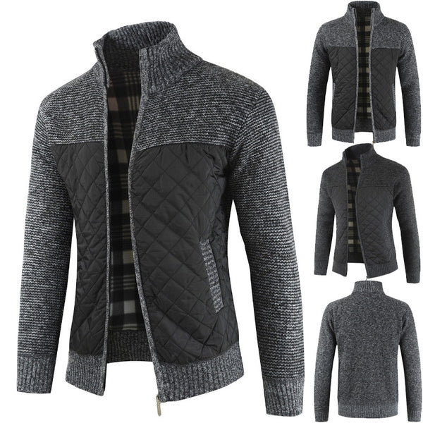 Cardigan Acolchado de Terciopelo para Hombre