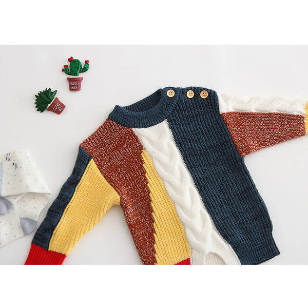 Suéter Patchwork para Bebé - Diseño Colorido y Acogedor - Image 5