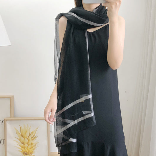 Pashmina de seda y lana - Bufanda chal versátil - Image 2