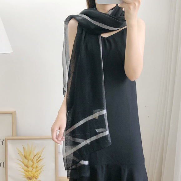 Pashmina de seda y lana - Bufanda chal versátil