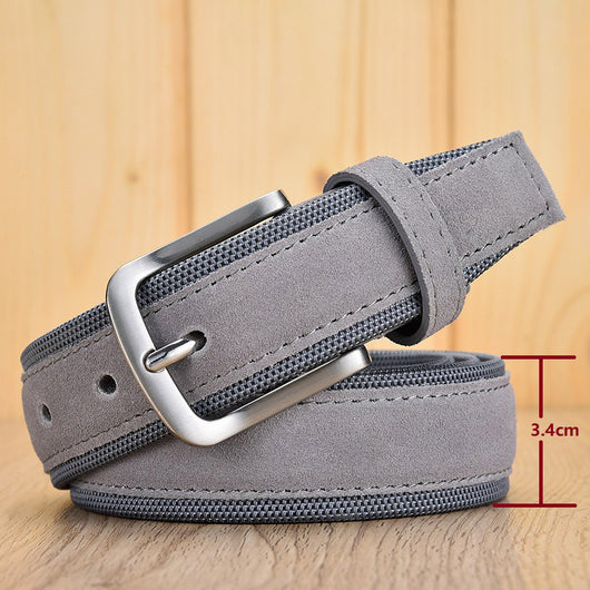 Cinturón Oxford con Hebilla de Ante para Hombre - Image 15