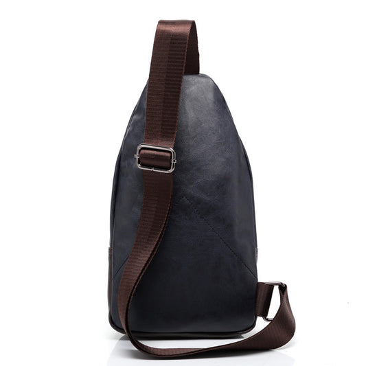 Bolsa Pecho Cuero Coreana Hombre - Mochila Mensajero Crossbody Premium - Image 2