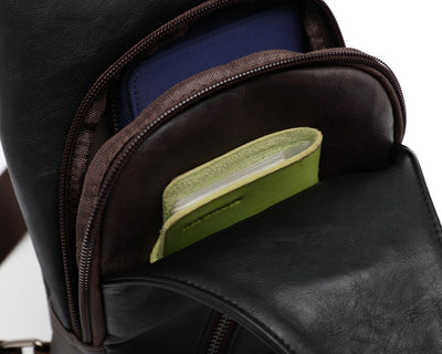 Bolsa Pecho Cuero Coreana Hombre - Mochila Mensajero Crossbody Premium - Image 4