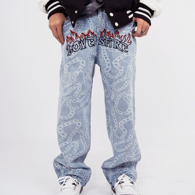 Pantalones Rectos Retro Estilo Europeo Americano - Image 10