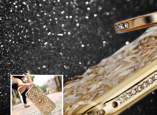 Funda para Teléfono con Acabado de Platino y Diamantes - Image 5