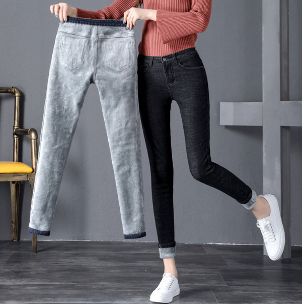 Pantalones Vaqueros de Terciopelo Grueso para Mujer