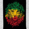 Tapiz Decorativo León Calicó - Fondo Negro para Dormitorio y Sala