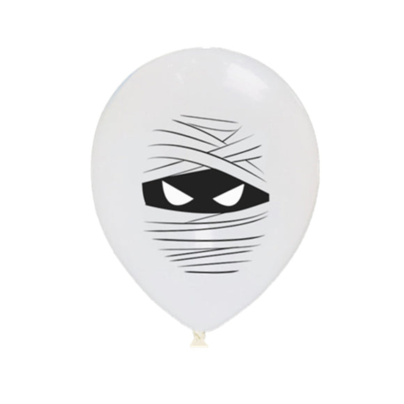 Juego de 10 Globos de Látex con Diseños de Halloween