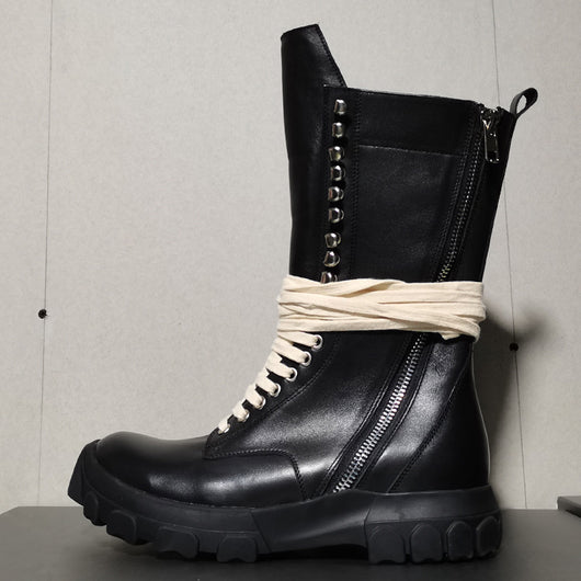 Botas Casuales para Hombre en Cuero Genuino con Doble Cierre - Image 4