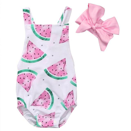 Conjunto Romper sin Espalda con Tirantes Cruzados y Diadema - 2 Piezas - Image 2