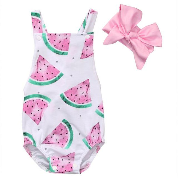 Conjunto Romper sin Espalda con Tirantes Cruzados y Diadema - 2 Piezas
