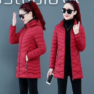 Chaqueta Acolchada Slim de Algodón para Mujer - Largo Medio - Image 3