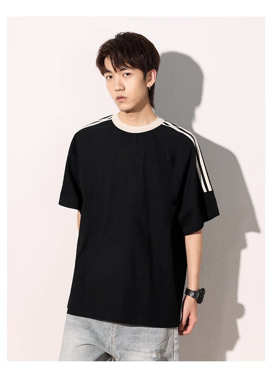 Playera de Algodón Estampada Americana Manga Corta para Hombre - Image 9