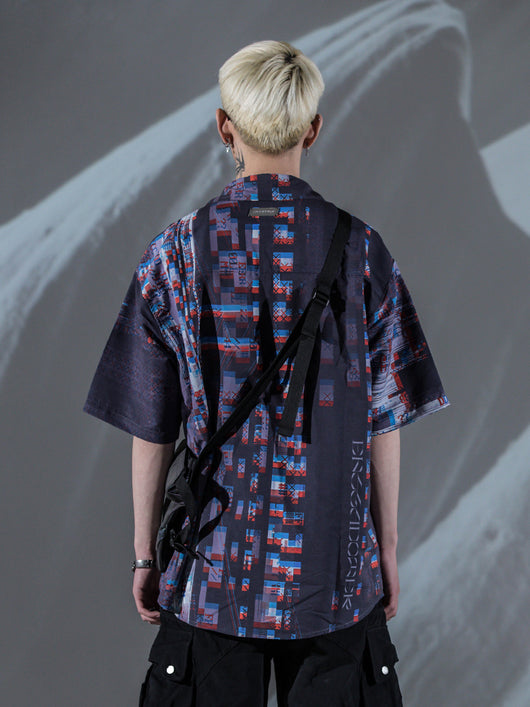 Chaqueta Camisa Suelta con Estampado y Mangas de Cinco Puntos - Image 10