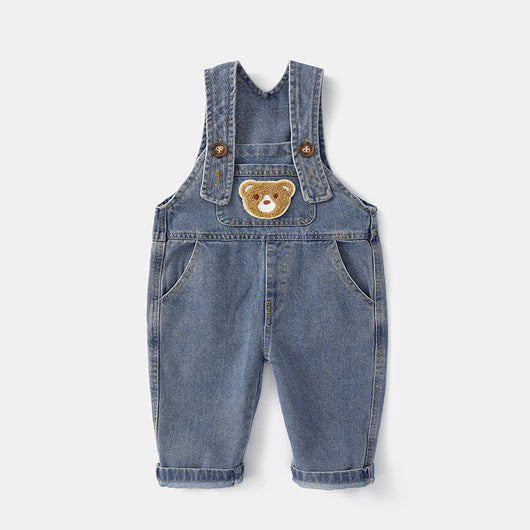 Overol Denim Infantil con Estampado Retro Vintage - Image 6