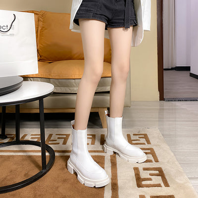 Botas Cortas de Invierno Estilo Británico - Diseño Locomotora Elegante - Image 10