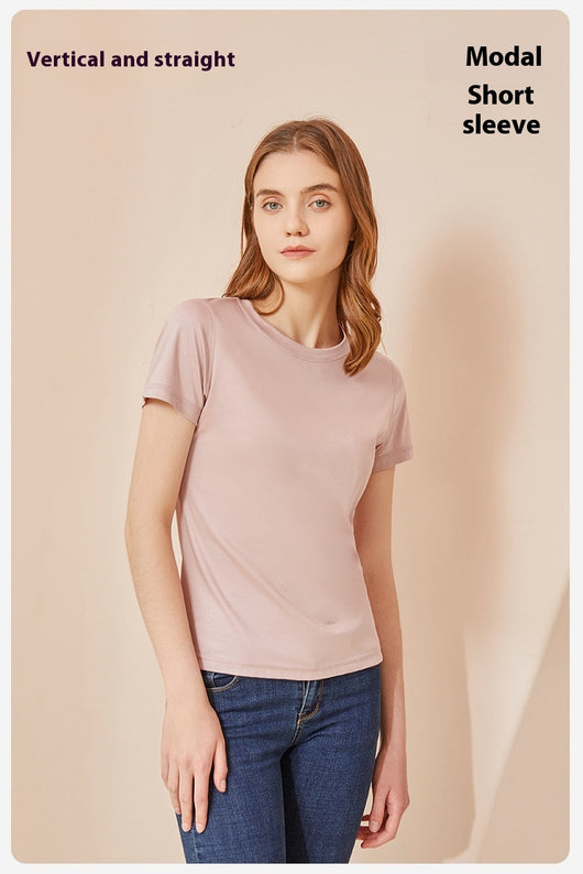 Blusa Fresca de Algodón y Seda de Gusano para Mujer - Manga Corta Verano - Image 12
